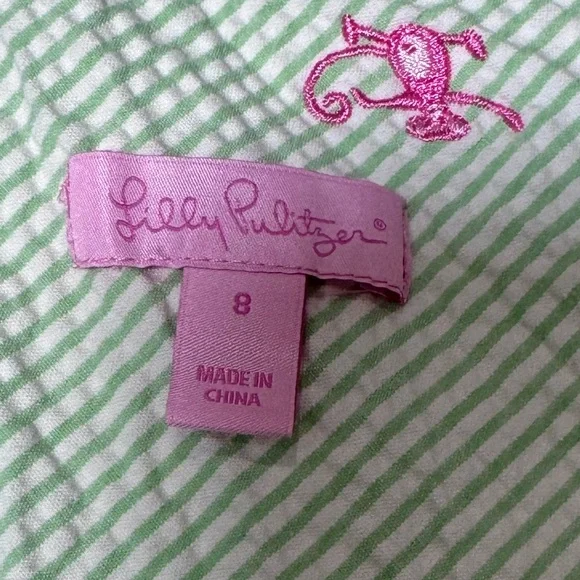 Lilly Pulitzer Seersucker Reversible Wrap Skirt Women's 8 - Picture 7 of 8